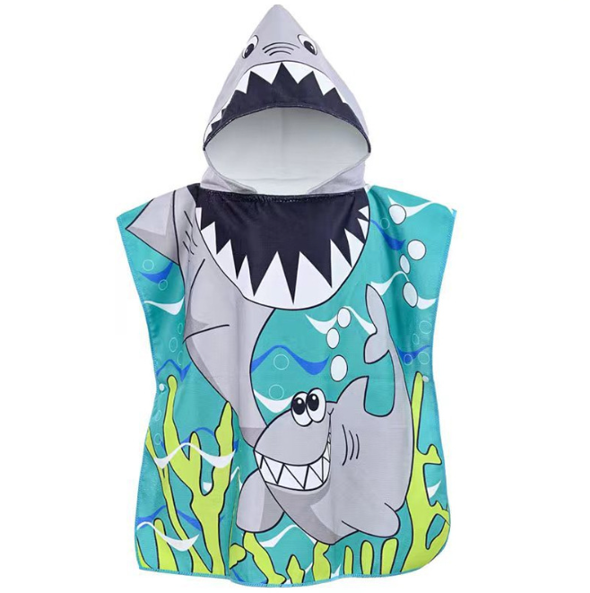 Дитячий пляжний рушник з бічними кнопками Мікрофібра, фото 1