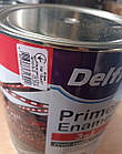 Ґрунт-емаль для металу по іржі 3 в 1 Delfi сіра 2.8кг містить Захист від корозії Адгезійний ґрунт Декоративну емаль, фото 4