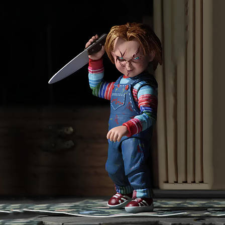 NECA Лялька Чакі. Фігурка із фільму Чакі. Іграшка Chucky. Чаки із змінними аксесуарами 10 см, фото 1