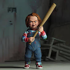 NECA Лялька Чакі. Фігурка із фільму Чакі. Іграшка Chucky. Чаки із змінними аксесуарами 10 см, фото 3