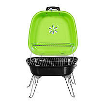 Гриль вугільний портативний Time Eco ТЕ-22024, чорно-зелений, фото 3