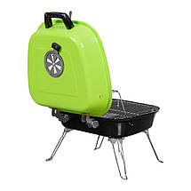 Гриль вугільний портативний Time Eco ТЕ-22024, чорно-зелений, фото 4