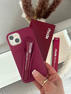 Чохол з коробкою і блиском на iPhone 13 Rhode Fall Lip Case Raspberry Jelly