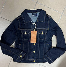 Куртка унісекс (жінка, підліткова) джинсова стрейчева на ґудзиках LEVIS, Туреччина, фото 3