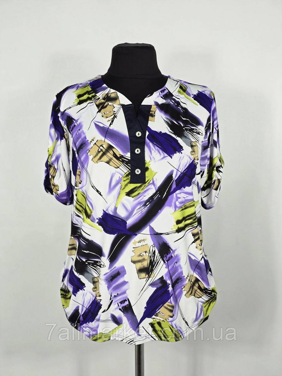 Блузка жіноча стильна розмір 50-60 (2хв) "ILEANA" купити недорого від прямого постачальника