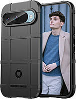 Протиударний чохол бампер Shield для Google Pixel 9 чорний гумовий