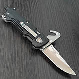 Ніж складаний рятувальний Jeep 008, 440, стропоріз, склобій, ліхтарик, фото 3