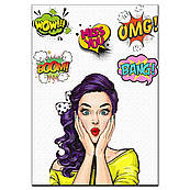 Дівчина ПОП-Арт 18 см вафельна картинка