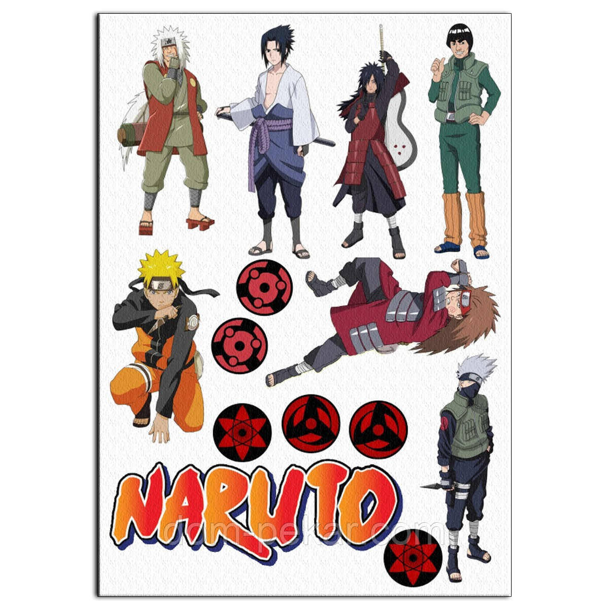 Наруто вафельна картинка