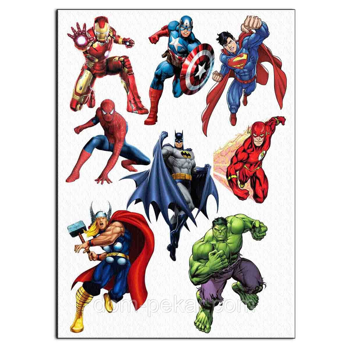 Супергерої 1 вафельна картинка