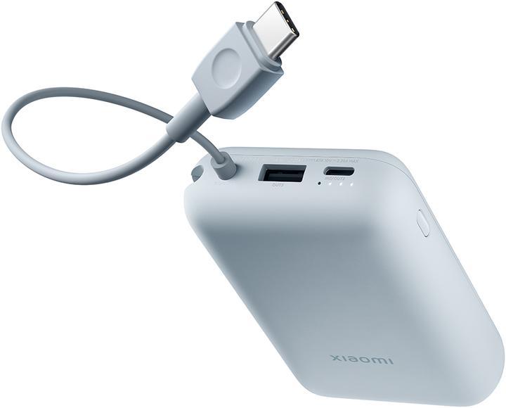 Повербанк Xiaomi 10000mAh 22.5W з вбудованим кабелем USB-C синій