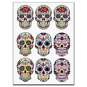 Хелловін черепки з візерунком вафельна картинка