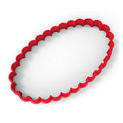 Овал ажурна вирубка для пряників 7*12 см (3D)