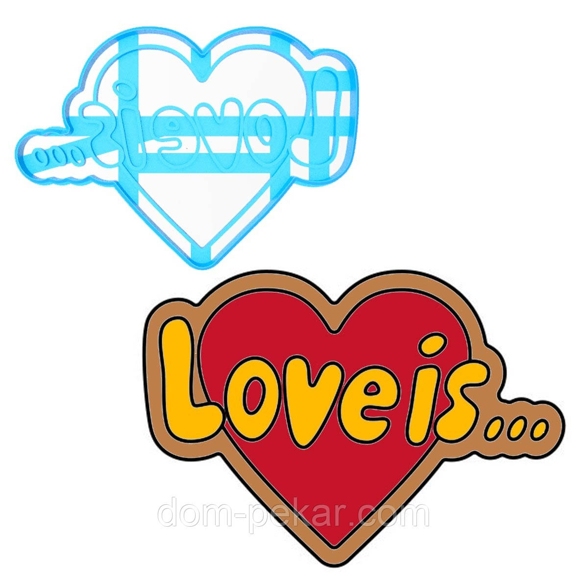 Love is вирубка для пряників 8*11.4cм (3D)