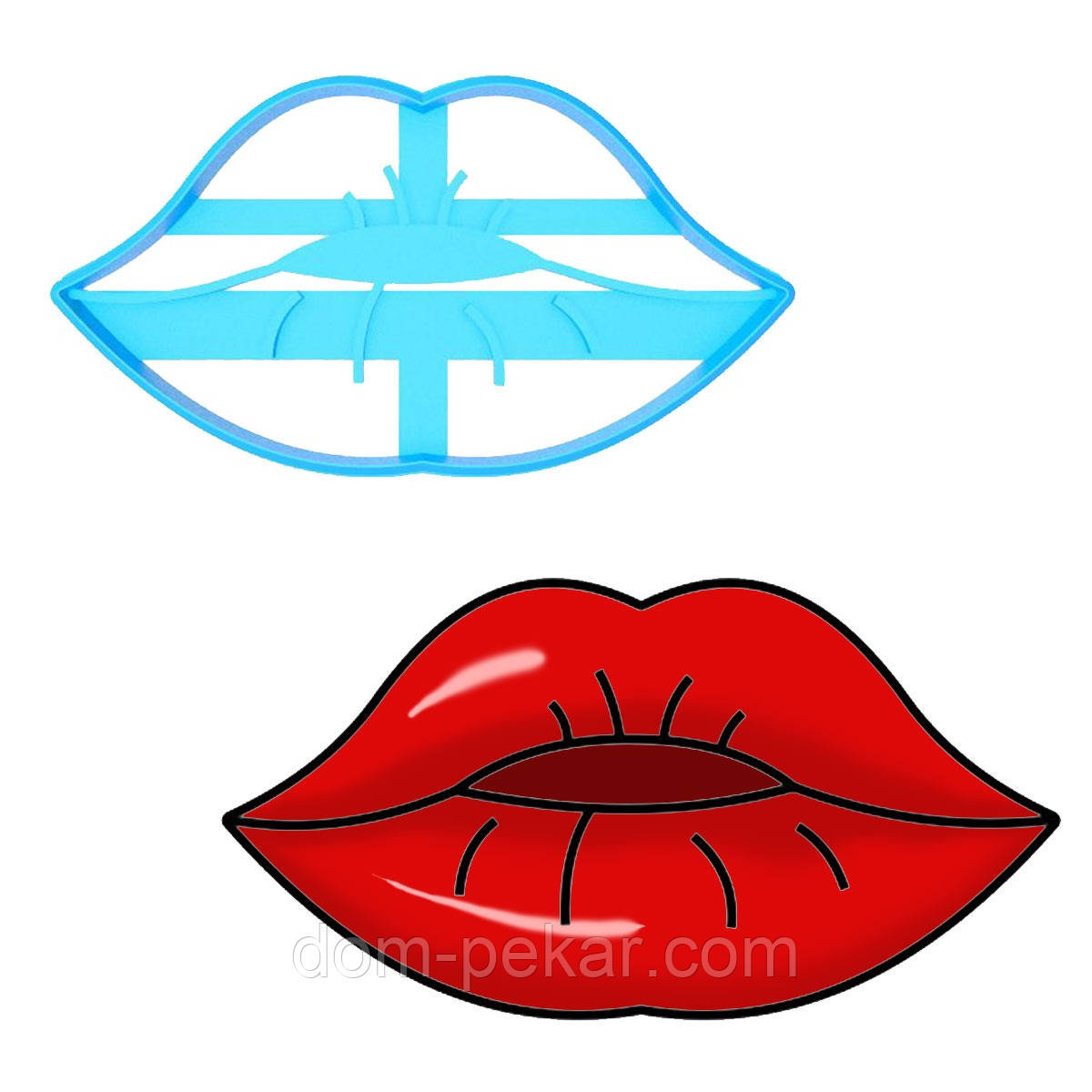 Губки-2 вирубка для пряників 4,4*8,5 см (3D)