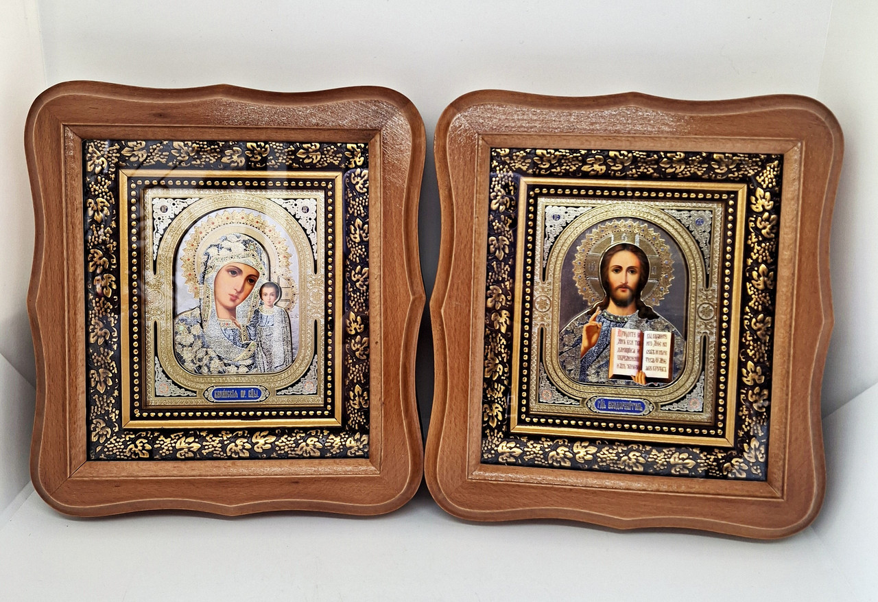 Ікони на весілля Пресвята Богородиця та Спаситель 21×19×4 см, фото 1