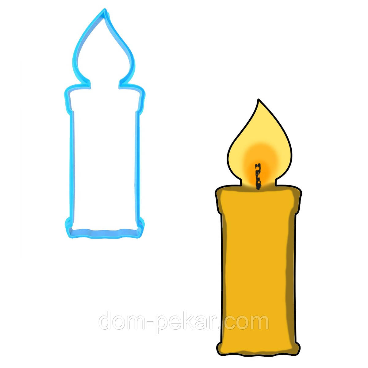 Хелловін - Свічка вирубка для пряників 9*3см (3D)