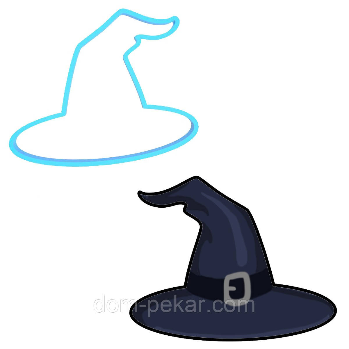 Хелловін - Капелюх вирубка для пряників 8*10см (3D)