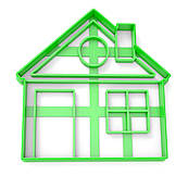 Будиночок вирубка для пряників 10*10 см (3D)