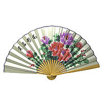 Гарний віял на стіну Квіти на білому тлі