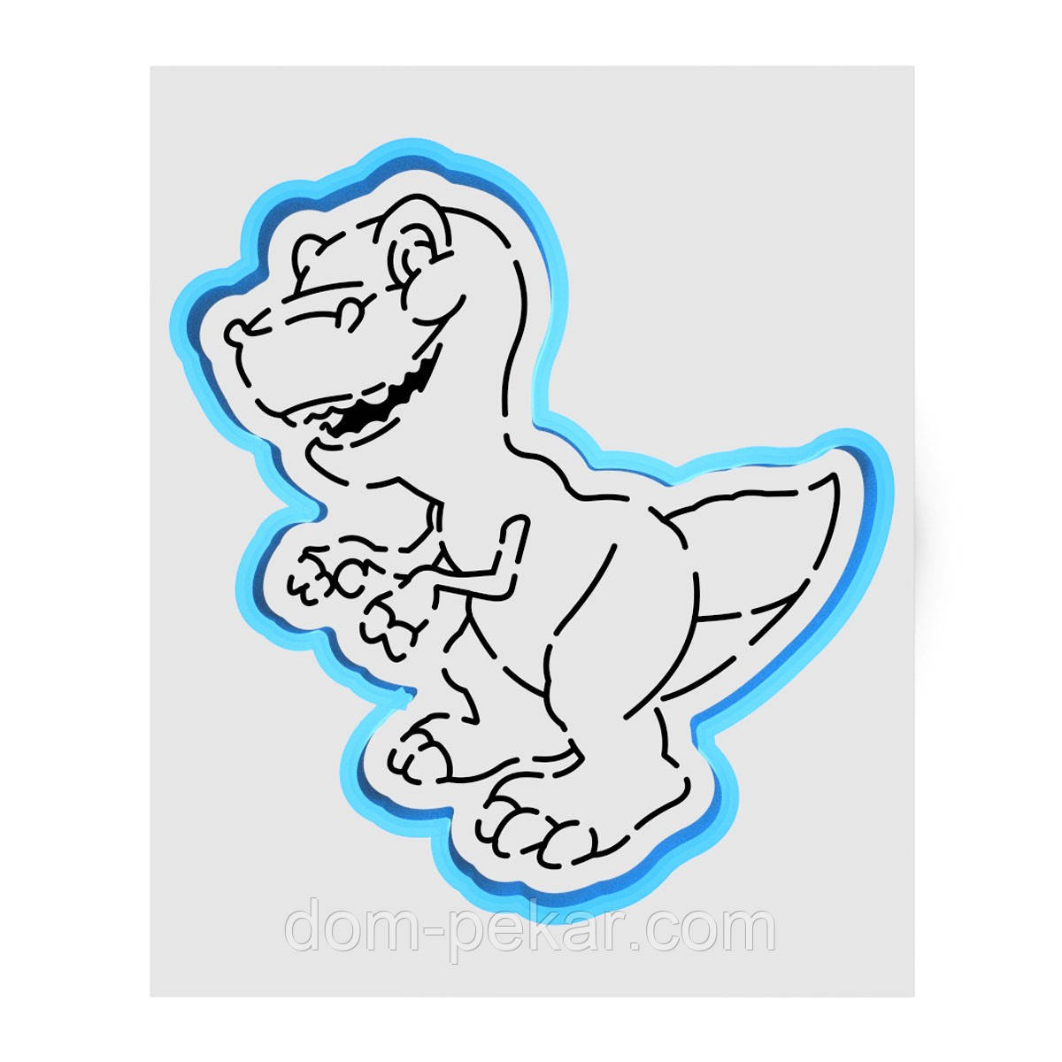 Динозавр вирубка з трафаретом 11*10 см (TR-2)