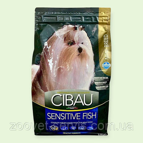 Сухий корм для малих порід собак з чутливим травленням з рибою Farmina Cibau Sensitive Adult Mini 2,5кг 30962-2,5, фото 1