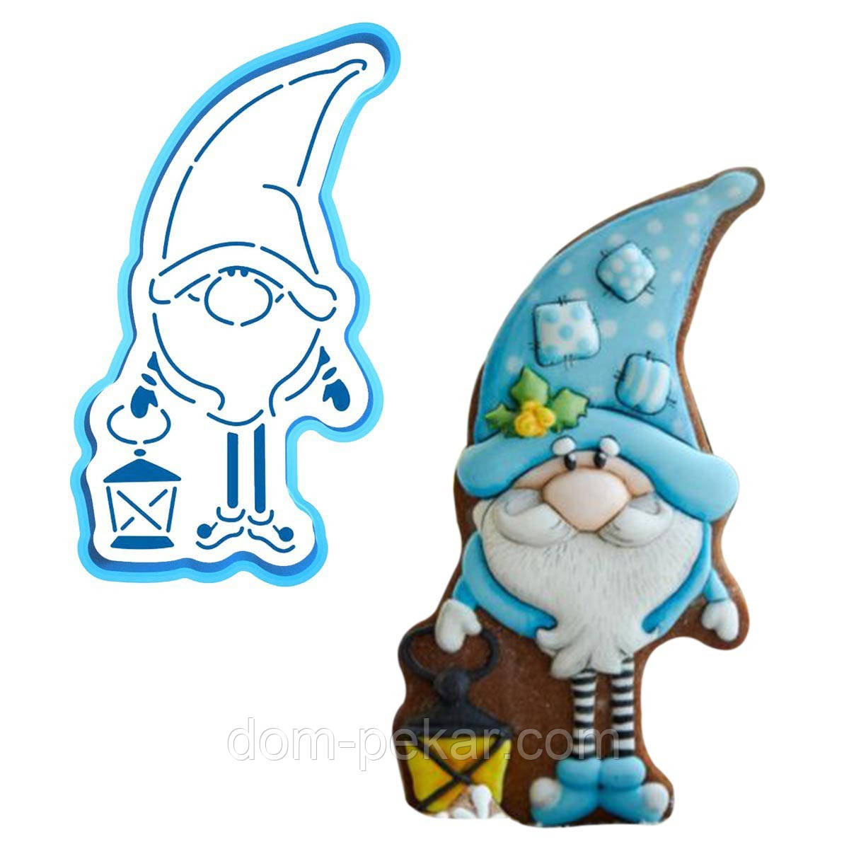 Гном-2 вирубка з трафаретом 13*7,5 см (TR-2), фото 1