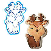 Оленя вирубка з трафаретом 14*9 см (TR-2)