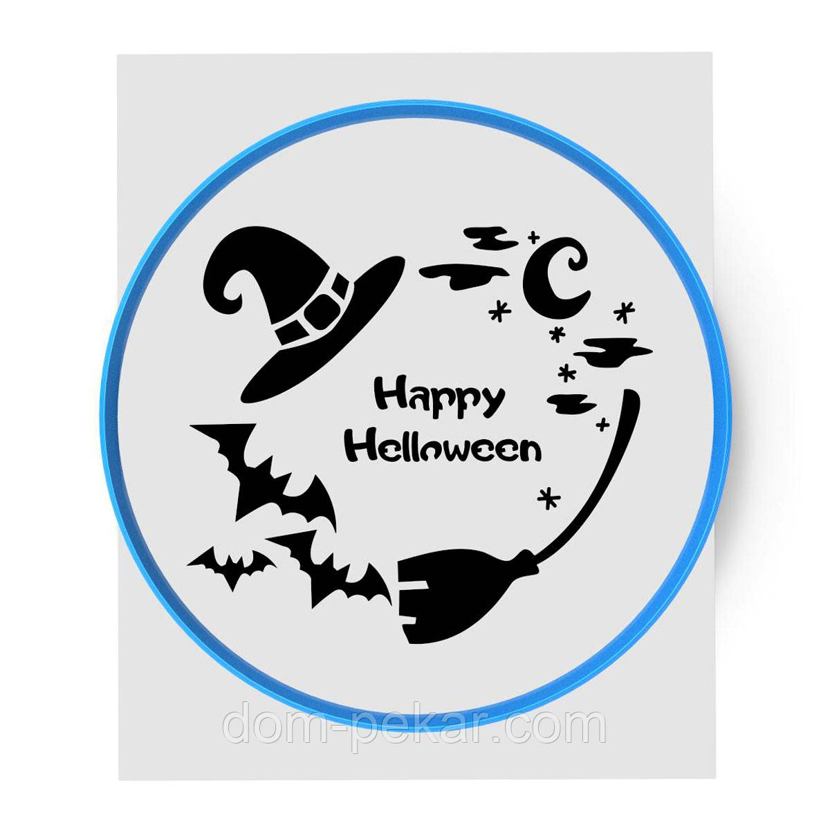 Happy Halloween вирубування з трафаретом 11,5 см (TR-2)