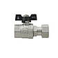 Кран прямий 1/2" з накидною гайкою DN15  метелик PRB-1  Raftec BLACK, фото 3