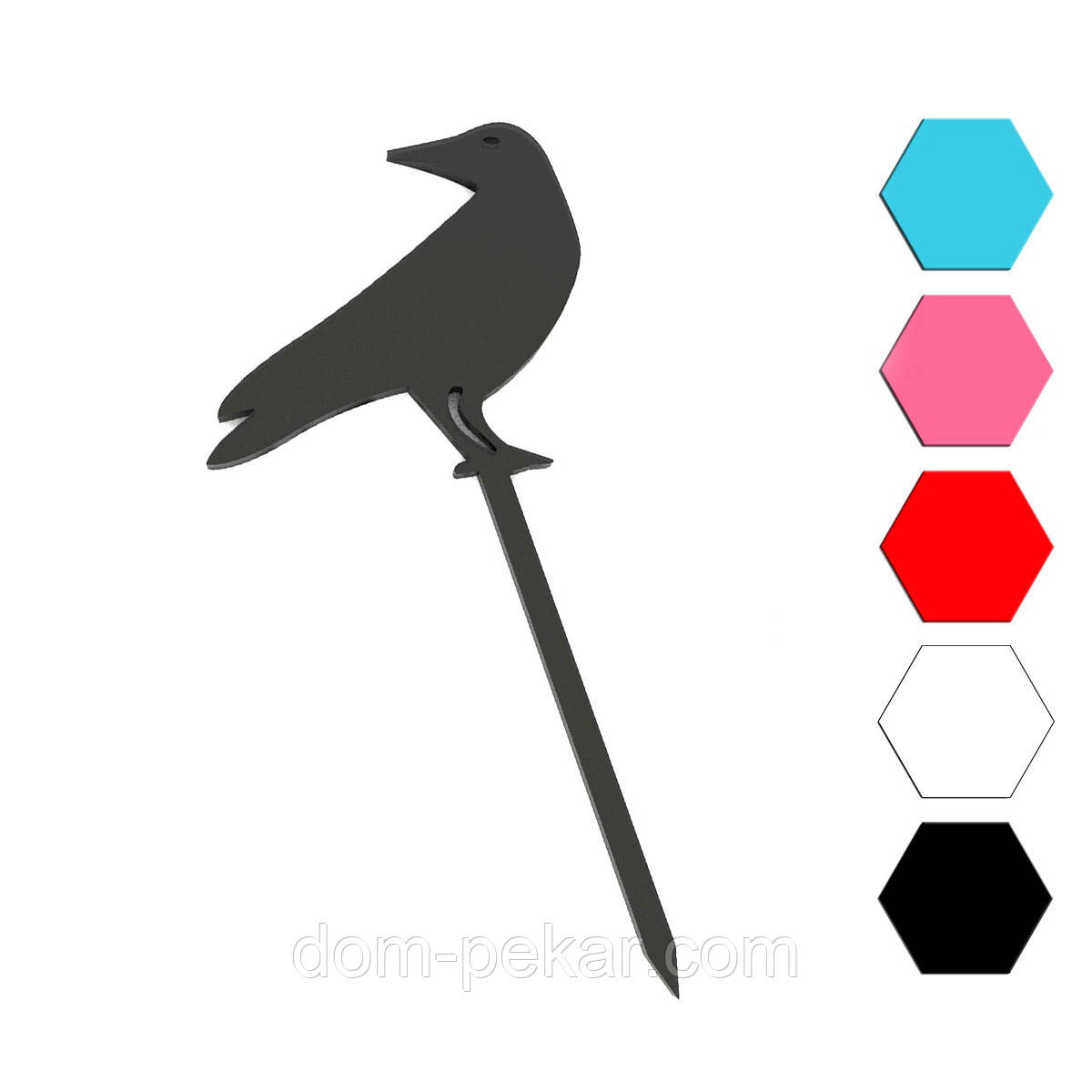 Хелловін Ворон топер для торта 4*5 см (3D)