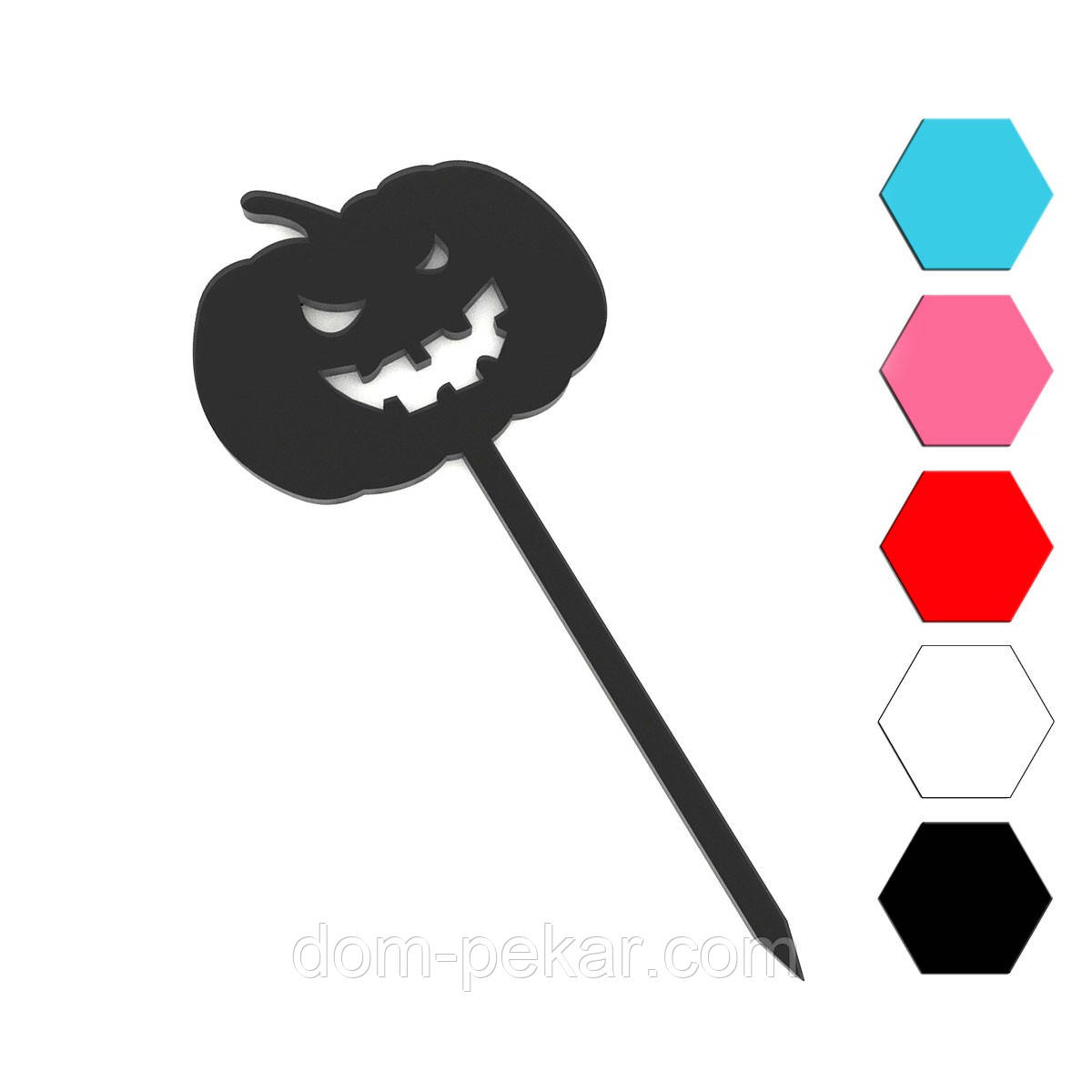 Хелловін Гарбуз топер для торта 4*4,7 см (3D)