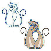 Трафарет Котики 2 10*9,6 см (TR-2)