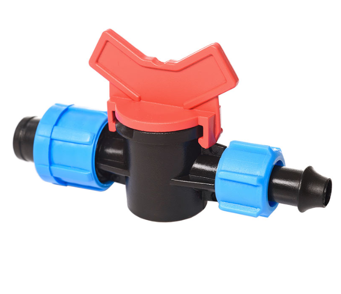 Кран стартовий з піджимом для стрічки крапельного поливу, фото 1