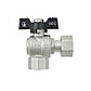 Кран кульовий 1/2" ВВ з накидною гайкою кутовий PN40 DRBZ-1 Raftec BLACK, фото 3