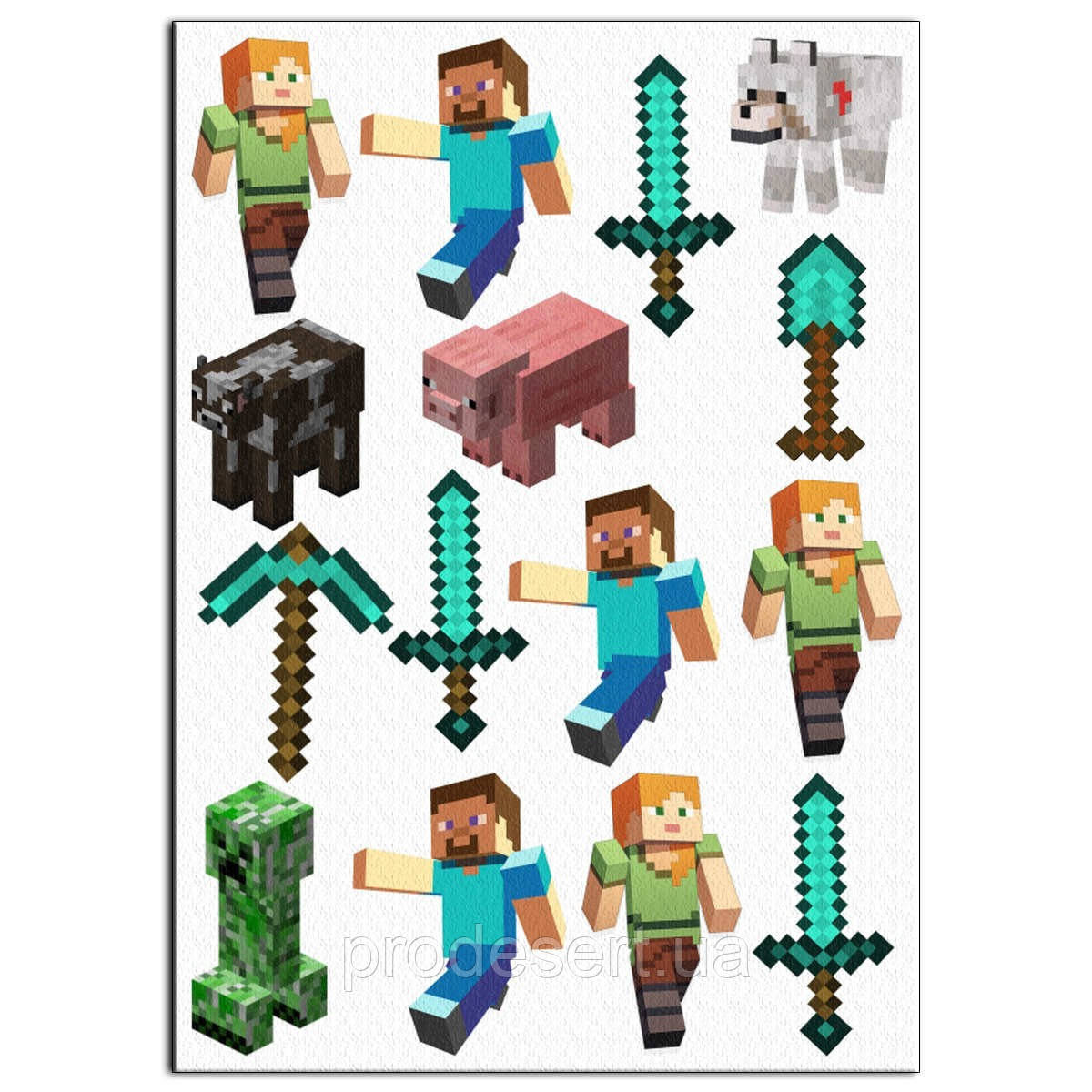 Minecraft 6 вафельная картинка
