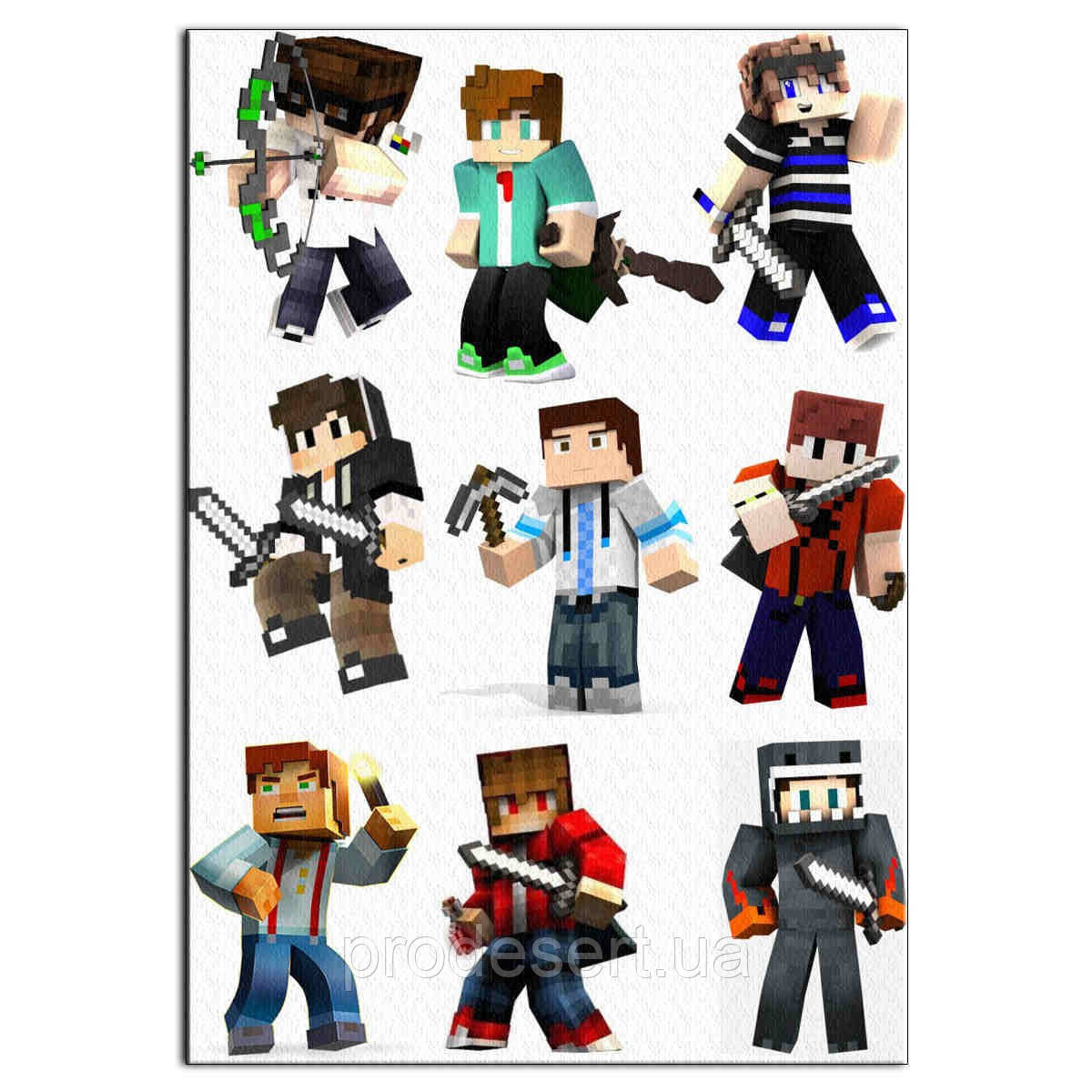 Minecraft 7 9 см вафельна картинка