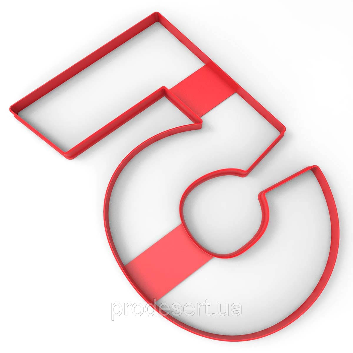 Вирубка для коржу Торт-цифра "5" 22*14 см (3D)
