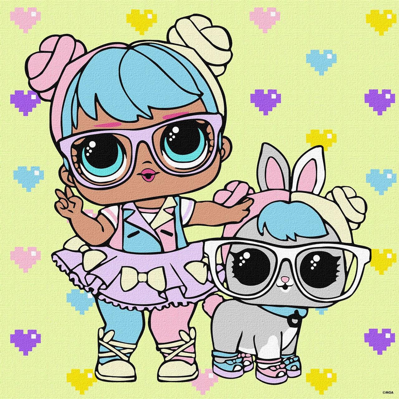 Набір для розпису по номерах для дітей "L.O.L. Surprise! TroopSurprise BonBon With HopHop" 40х40 см