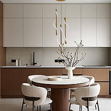 Бронзова підвісная люстра з плафонами із гнучкого канату в стилі арт деко (81-3026-3 AB), фото 3