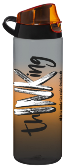 Пляшка д/води пл. HEREVIN з/кноп. Thinking dark д/спорту 0.75 л