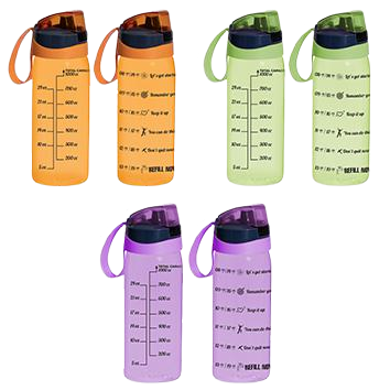 Пляшка д/води пл. HEREVIN з/кноп. Water Level Purple д/спорту 1 л