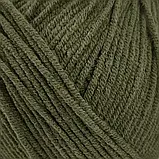 Пряжа Etrofil Jeans/Етрофіл Джинс,мілітарі-зелений 026, Etrofil, фото 2