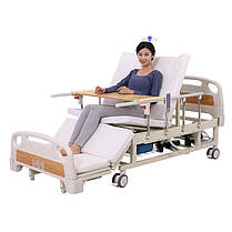 Медичне функціональне електроліжко з туалетом та бічним переворотом HB-ZQ-3, фото 2