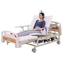 Медичне функціональне електроліжко з туалетом та бічним переворотом HB-ZQ-3, фото 3