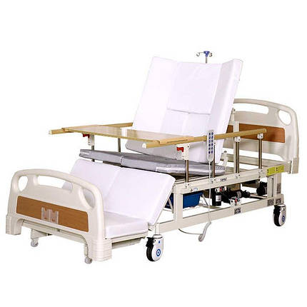 Медичне функціональне електроліжко з туалетом та бічним переворотом HB-ZQ-3, фото 1