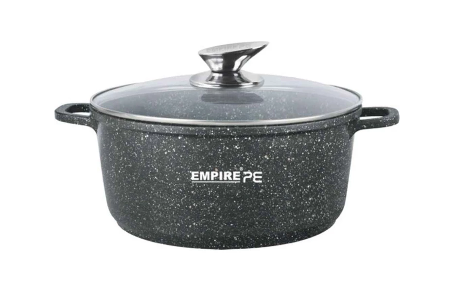 Каструля з гранітним покриттям Empire 7323 чорна 2л 20см, фото 1