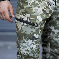 Штани карго чоловічі весняні з кишенями Піксель Pobedov Static S