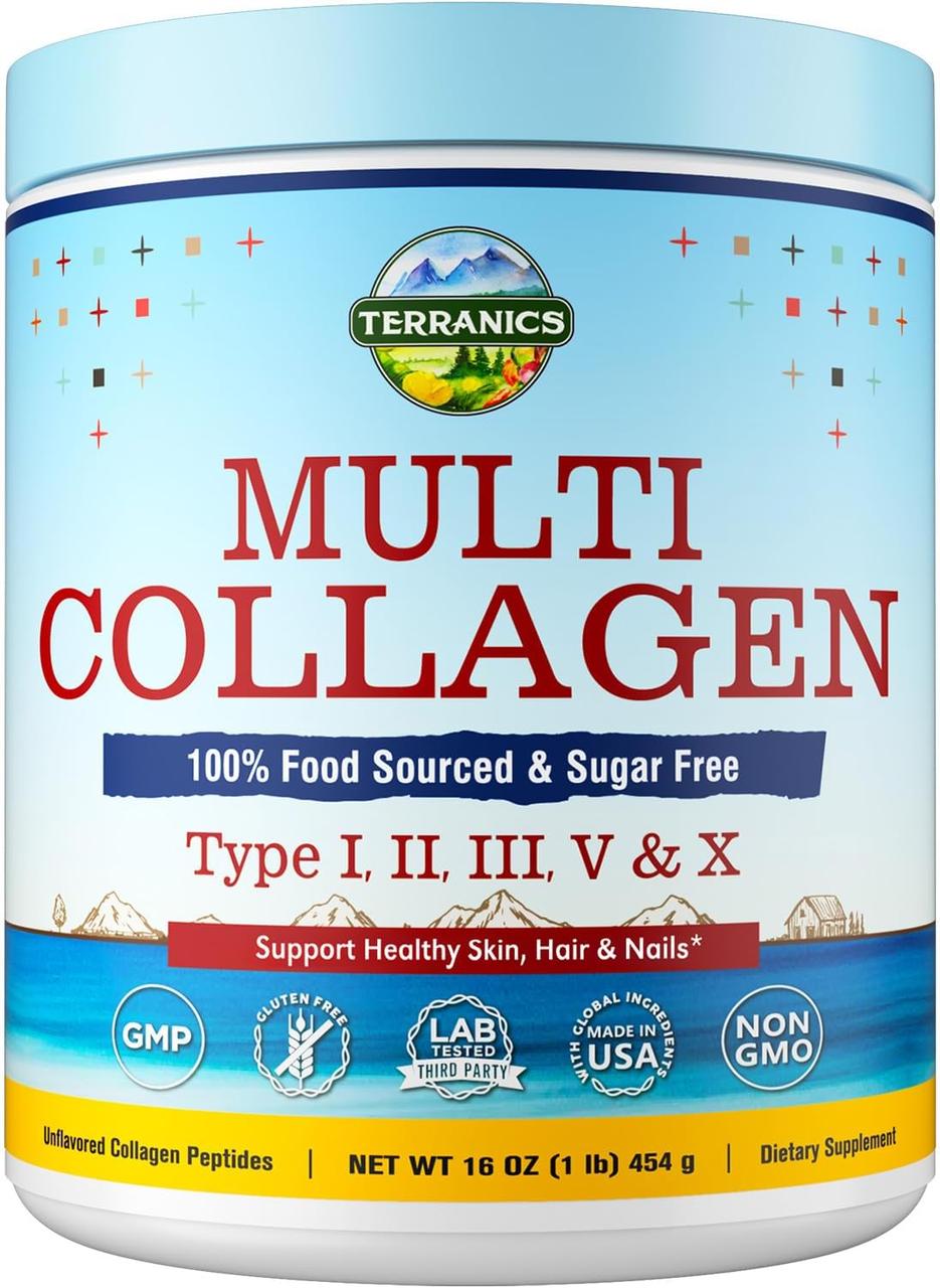 Terranics Multi Collagen Peptides Powder 454 gr
