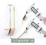 Набір чайних ложок RESTEQ у вигляді лопати золотого кольору, 2 шт, нержавіюча сталь 304, фото 4